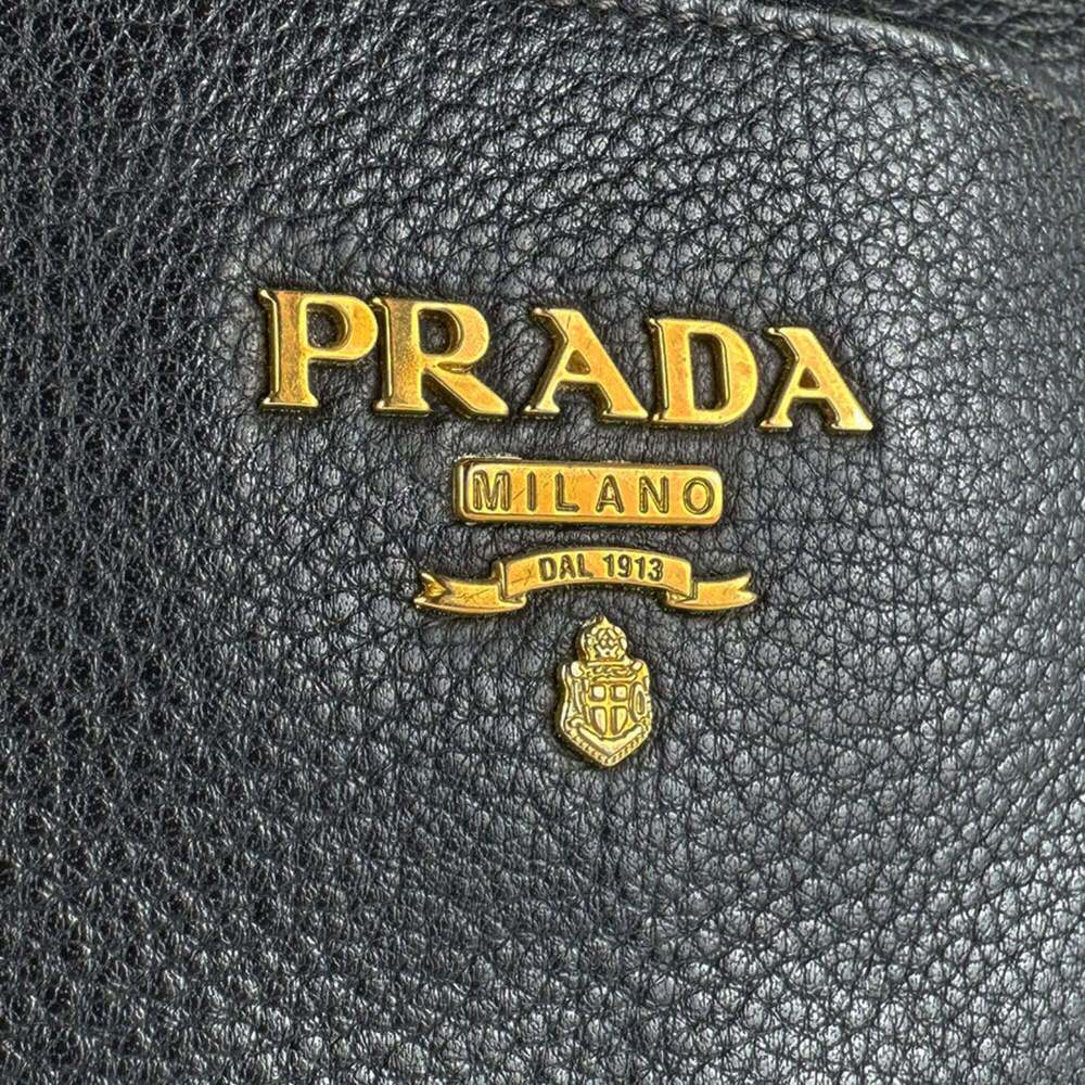 PRADA Black Leather Shoulder Bag - Picture 12 of 14